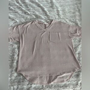 EUC Altar'd State Dusty Pink Ribbed Tee size L